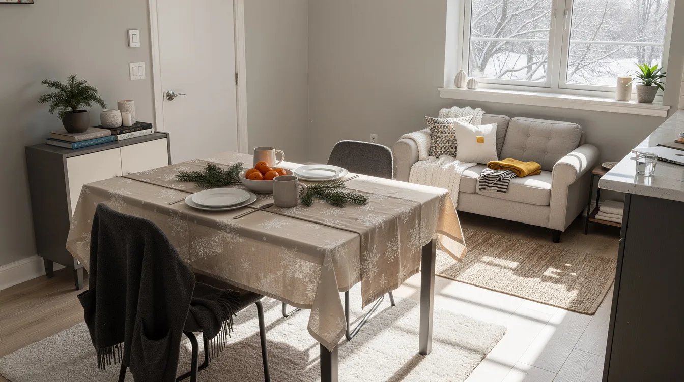 Use Beige Snowflakes for a Quieter Table