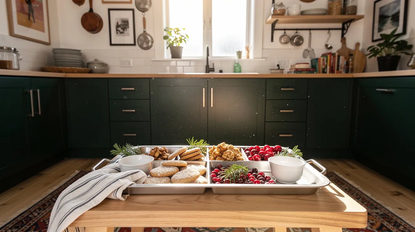 Use the Divided Tray on a Shallow Counter