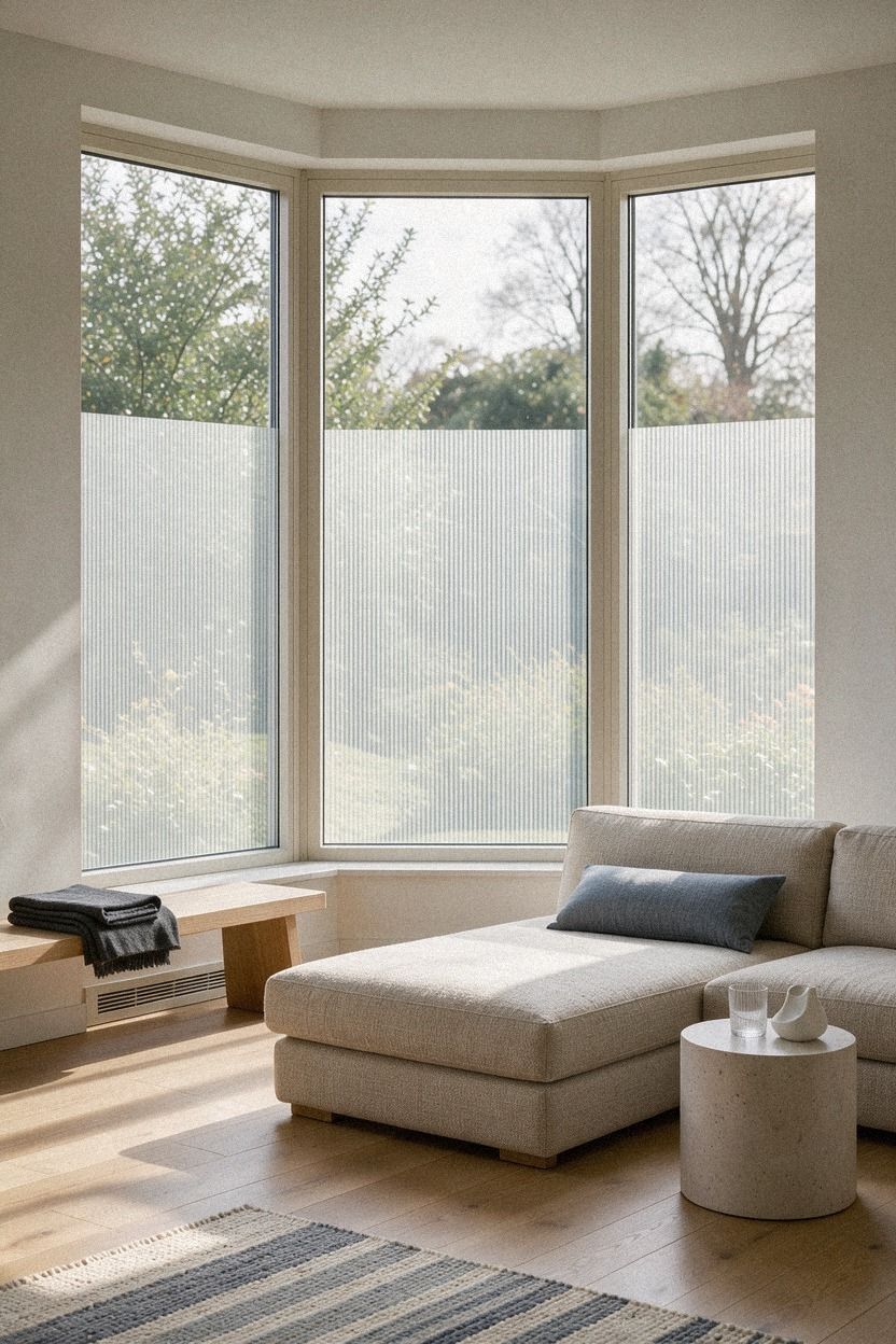 Use removable film for privacy after dark