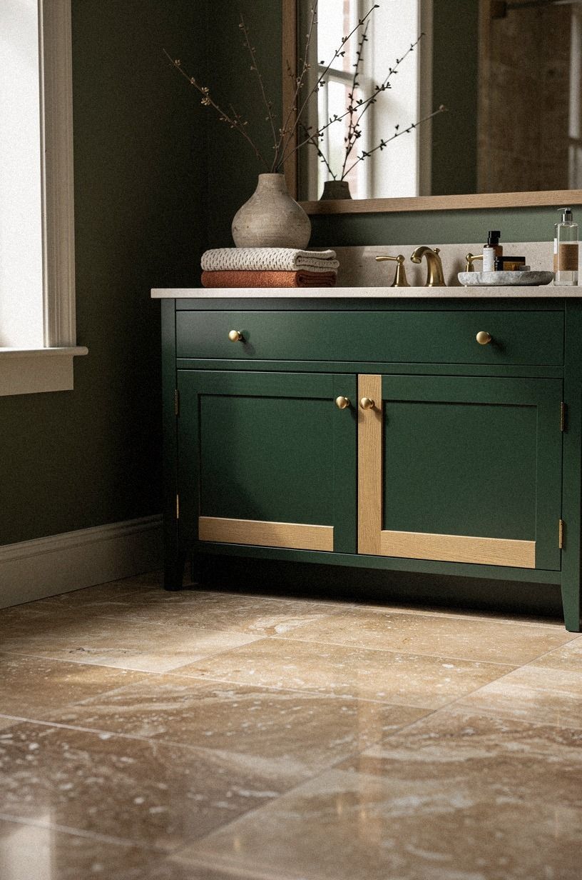 Frame the Floor With a Simple Painted Vanity
