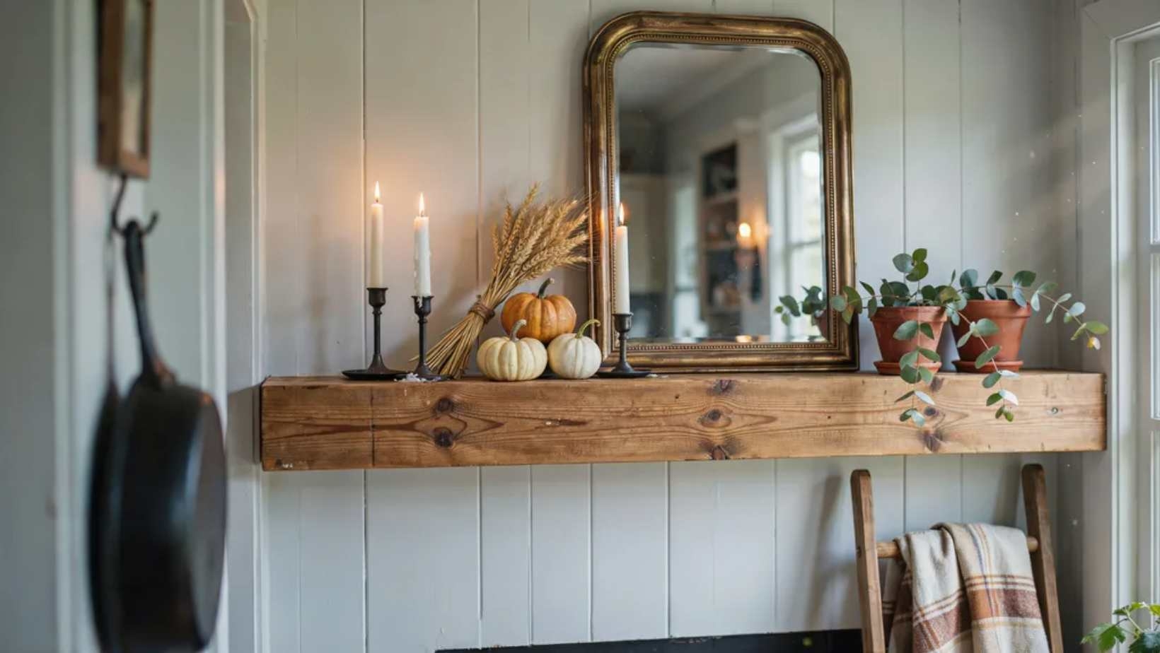How to Style a Simple Fall Mantel Before Guests Arrive