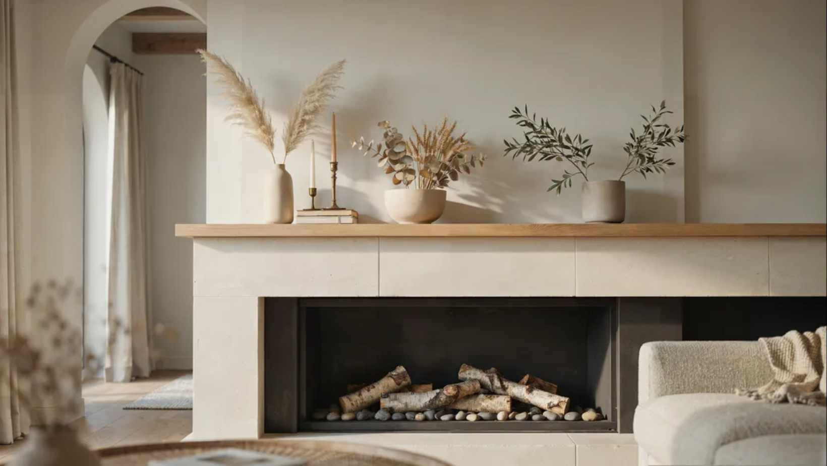 I Wanted a Neutral Minimalist Fall Mantel, This Fixed the Orange Overload